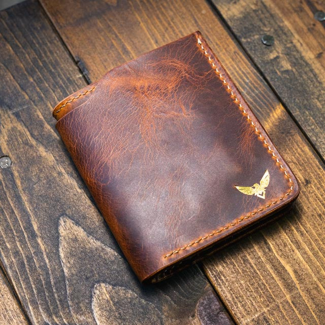 The Huginn Bifold Wallet - Cognac Wax Pull-Up