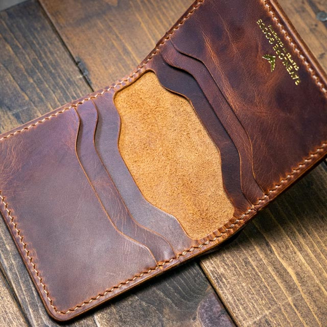 The Huginn Bifold Wallet - Cognac Wax Pull-Up