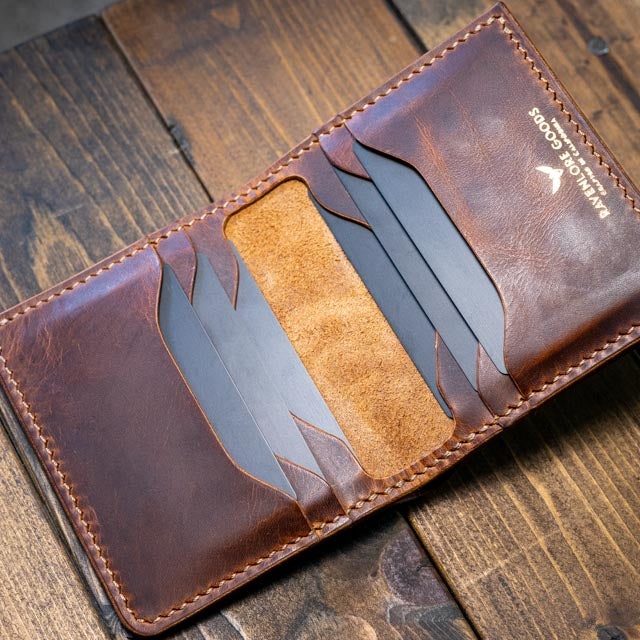 The Huginn Bifold Wallet - Cognac Wax Pull-Up