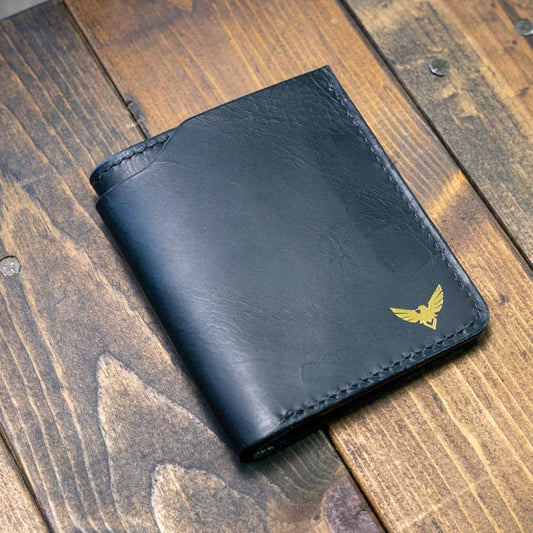 The Huginn Bifold Wallet - Black Wax Pull-Up