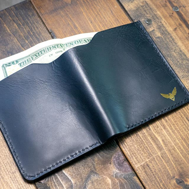 The Huginn Bifold Wallet - Black Wax Pull-Up