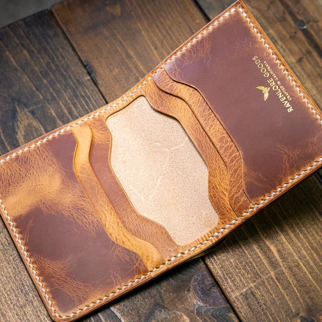 The Huginn Bifold Wallet - Natural Wax Pull-Up