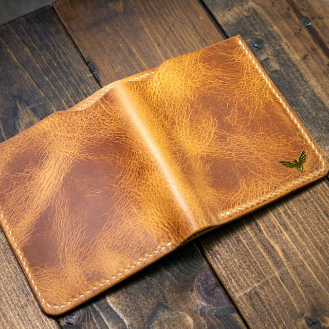 The Huginn Bifold Wallet - Natural Wax Pull-Up