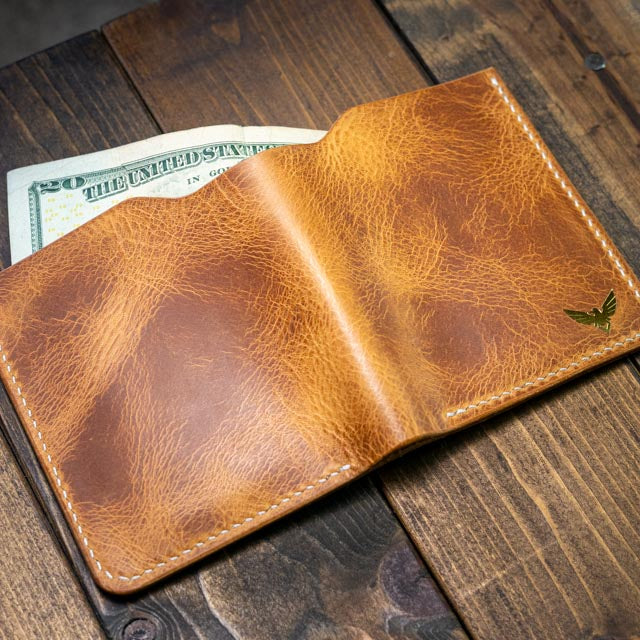 The Huginn Bifold Wallet - Natural Wax Pull-Up