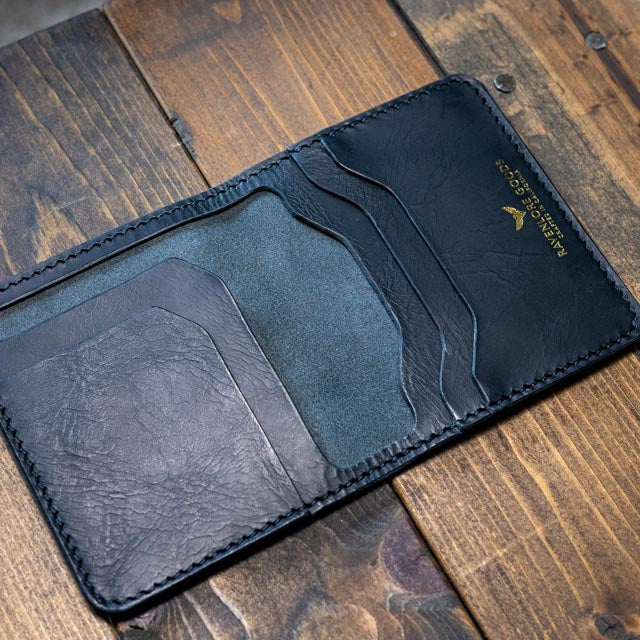 The Muninn Bifold Wallet - Black Wax Pull-Up