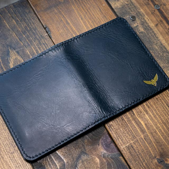 The Muninn Bifold Wallet - Black Wax Pull-Up