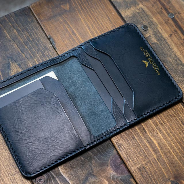 The Muninn Bifold Wallet - Black Wax Pull-Up