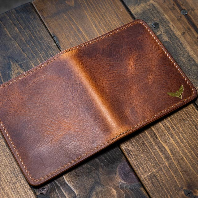 The Muninn Bifold Wallet - Cognac Wax Pull-Up