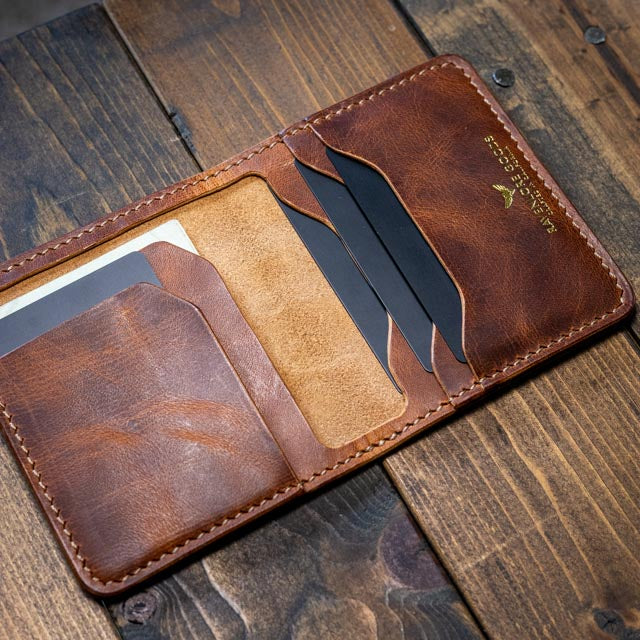 The Muninn Bifold Wallet - Cognac Wax Pull-Up