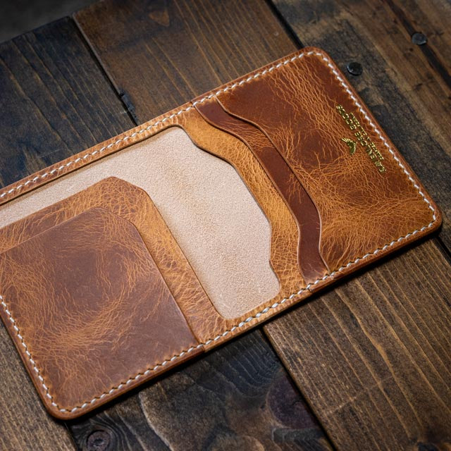 The Muninn Bifold Wallet - Natural Wax Pull-Up