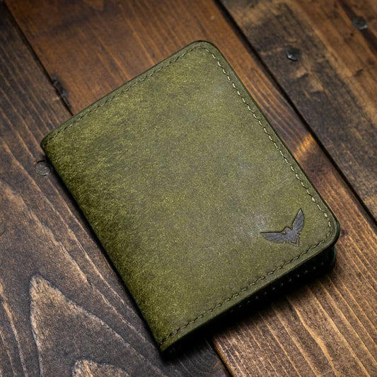 The Bran Vertical Wallet - Olive Pueblo