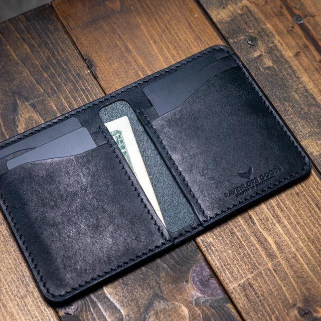 The Bran Vertical Wallet - Black Pueblo