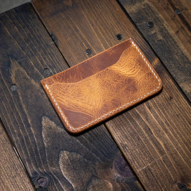 The Morrigan Card Holder - Natural Wax Pull-Up