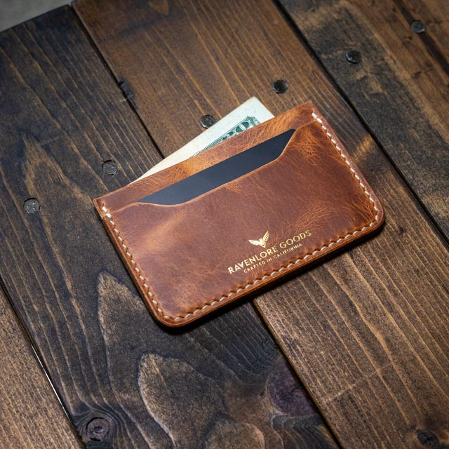 The Morrigan Card Holder - Natural Wax Pull-Up