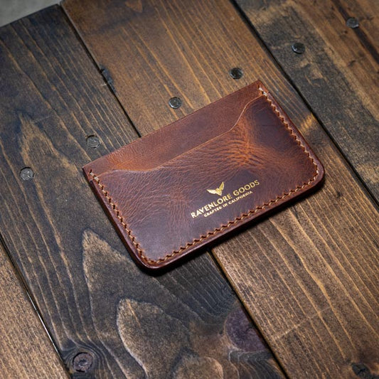 The Morrigan Card Holder - Cognac Wax Pull-Up