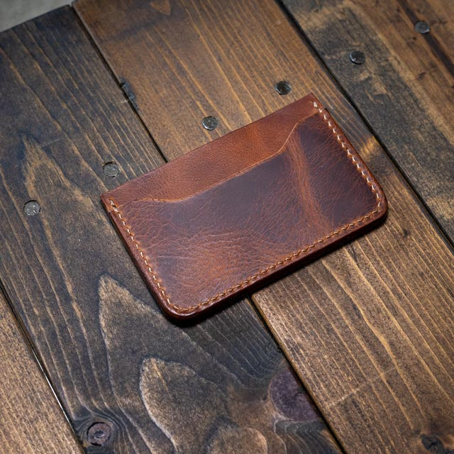 The Morrigan Card Holder - Cognac Wax Pull-Up