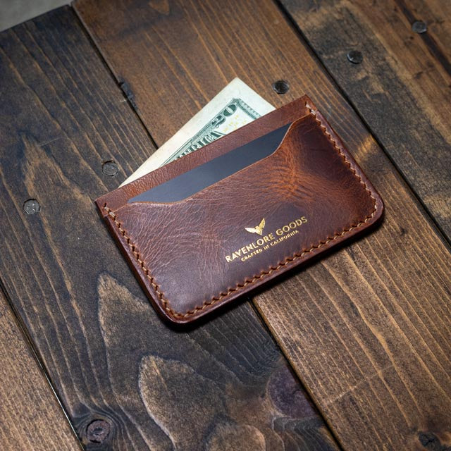 The Morrigan Card Holder - Cognac Wax Pull-Up