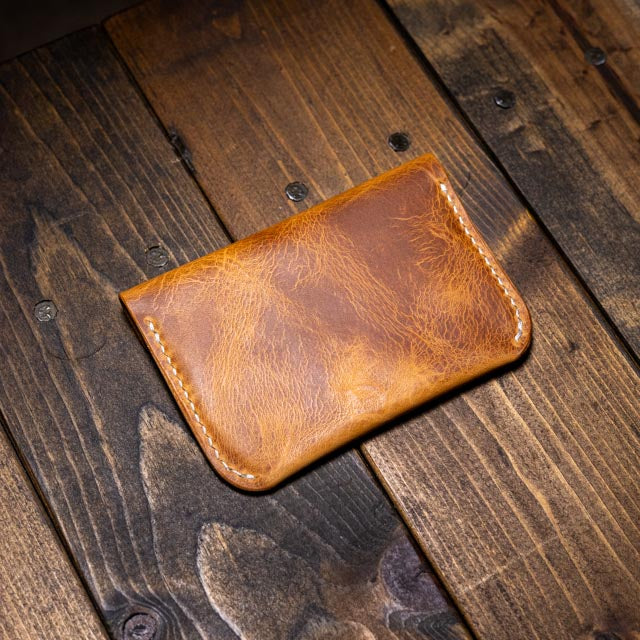 The Maeve Card Holder - Natural Wax Pull-Up