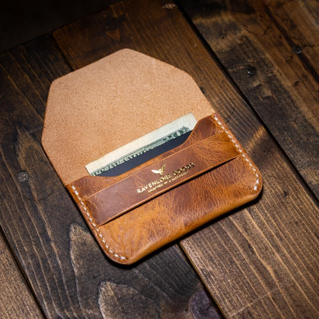 The Maeve Card Holder - Natural Wax Pull-Up