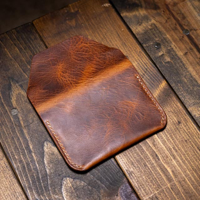 The Maeve Card Holder - Cognac Wax Pull-Up