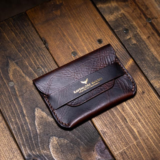 The Maeve Card Holder - Tobacco Wax Pull-Up