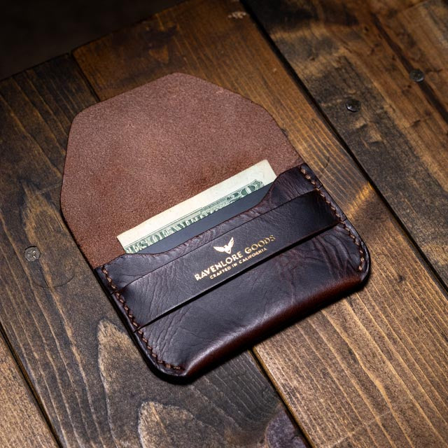 The Maeve Card Holder - Tobacco Wax Pull-Up