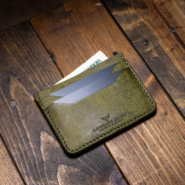 The Morrigan XL Card Holder - Olive Pueblo