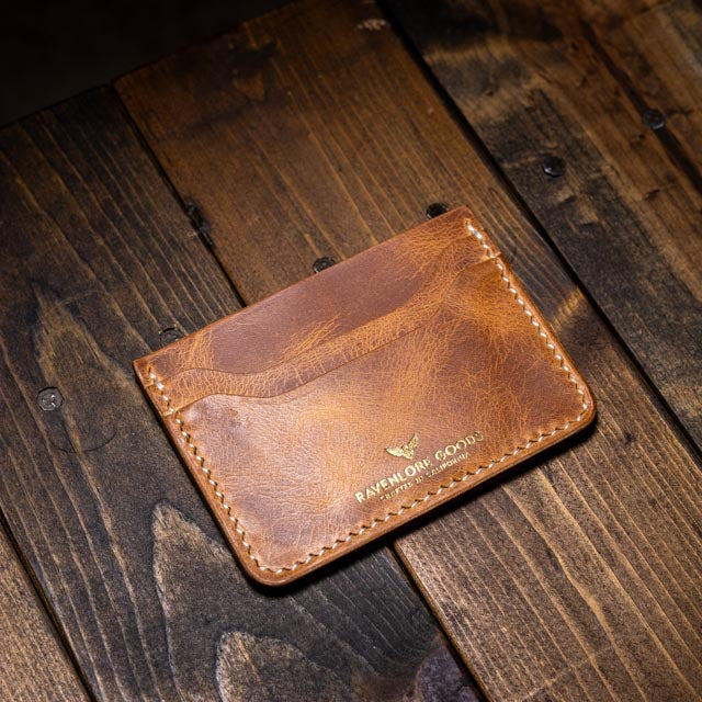 The Morrigan XL Card Holder - Natural Wax Pull-Up