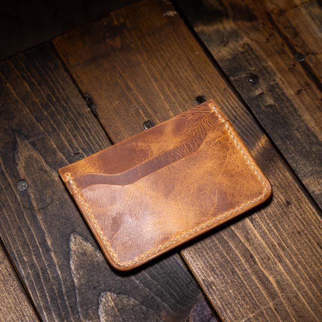 The Morrigan XL Card Holder - Natural Wax Pull-Up