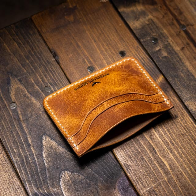 The Morrigan XL Card Holder - Natural Wax Pull-Up