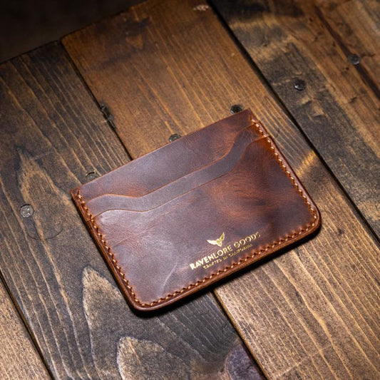 The Morrigan XL Card Holder - Cognac Wax Pull-Up