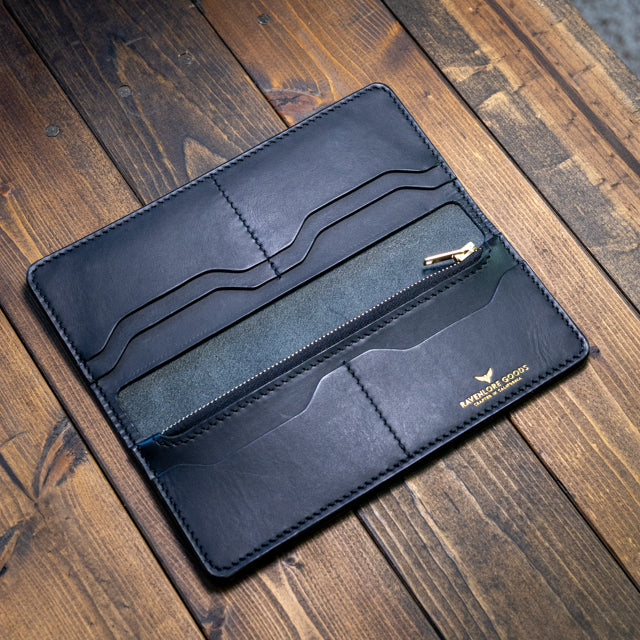 The Koronis Long Wallet - Black Wax