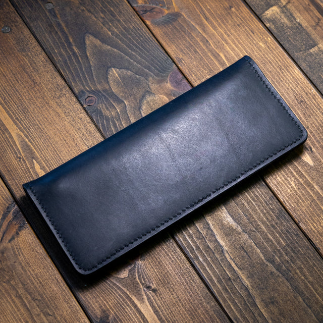 The Koronis Long Wallet - Black Wax